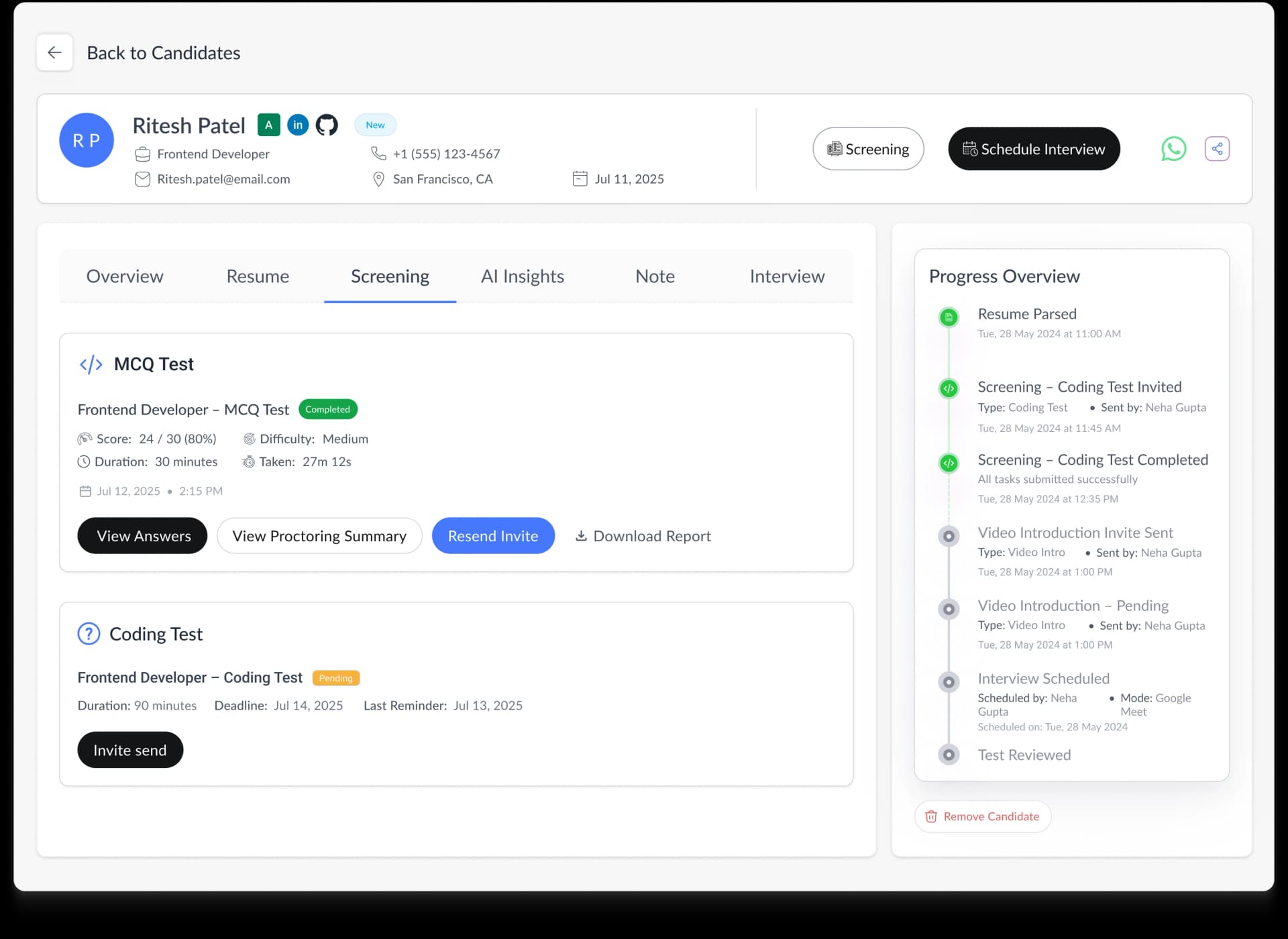 From candidate application to early evaluation—automatically.